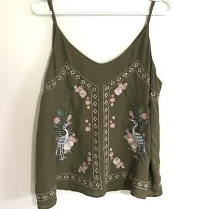 Embroidered tank